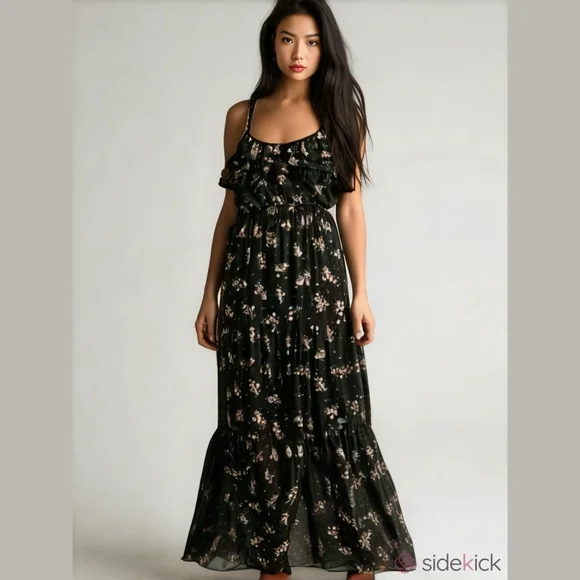 Guess Black Floral Maxi Dress - Picture 14 of 14